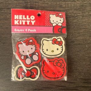 NIB RARE Hello Kitty 4 pack erasers